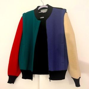 Vintage 1960s Wool Zip Bomber Style Jacket